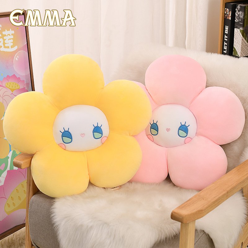 EMMA sunflower couch throw pillows|pink and yellow
